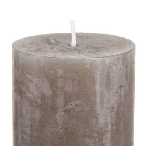 Floristik24 Enfärgade ljus bruna pelarljus 50×100mm 4 st