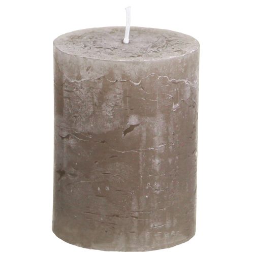 Floristik24 Enfärgade ljus bruna pelarljus 60×80mm 4 st