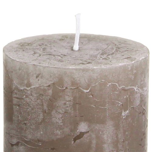 Artikel Enfärgade ljus bruna pelarljus 60×80mm 4 st