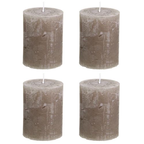 Artikel Enfärgade ljus bruna pelarljus 60×80mm 4 st