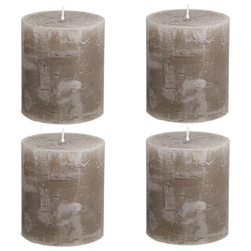 Artikel Enfärgade ljus bruna pelarljus 70×80mm 4 st