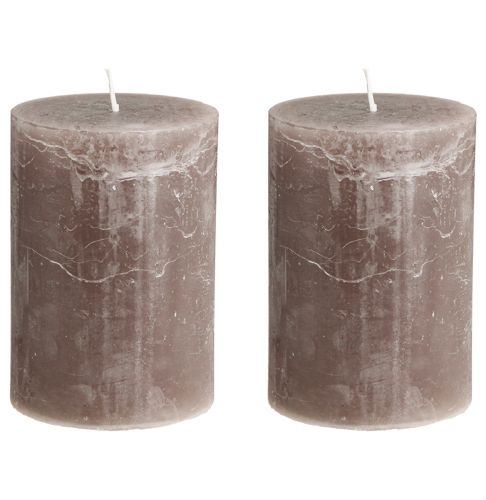 Artikel Enfärgade ljus bruna pelarljus 85×120mm 2 st