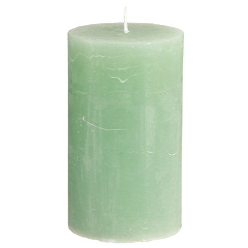 Floristik24 Enfärgade ljus gröna jadepelarljus 70×120mm 4 st