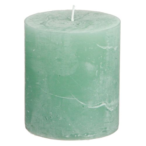 Artikel Enfärgade ljus gröna jadepelarljus 70×80mm 4 st