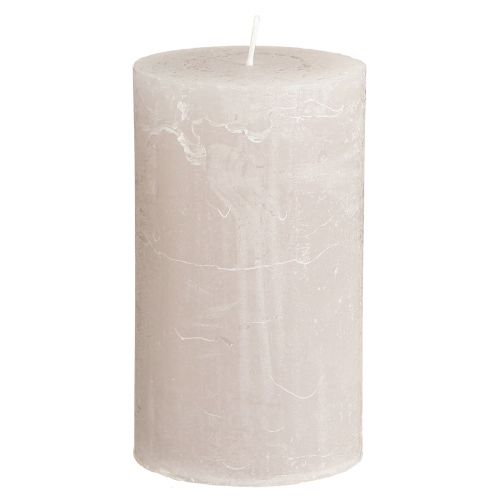 Enfärgade ljus ljusgrå pelarljus 70×120mm 4 st