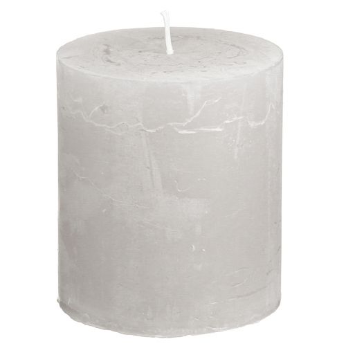 Artikel Enfärgade ljus ljusgrå pelarljus 70×80mm 4 st