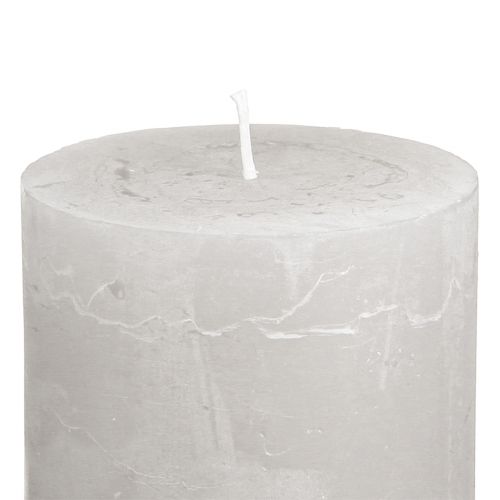 Artikel Enfärgade ljus ljusgrå pelarljus 70×80mm 4 st
