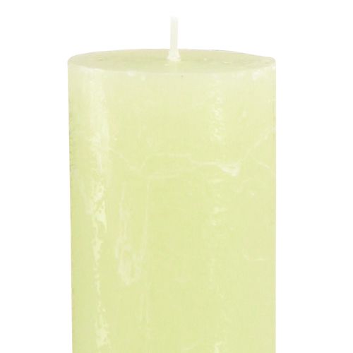 Artikel Enfärgade ljus limegröna Taper ljus 50×300mm 4 st