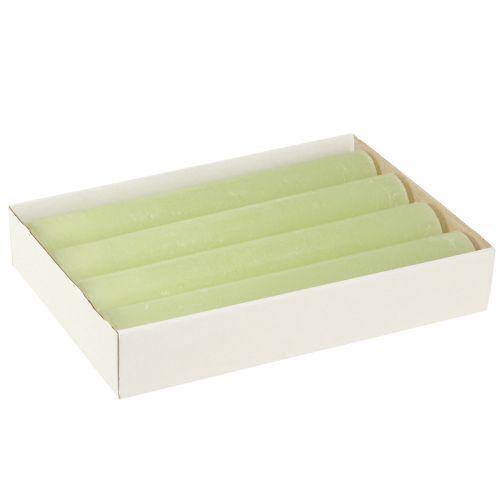 Artikel Enfärgade ljus limegröna Taper ljus 50×300mm 4 st