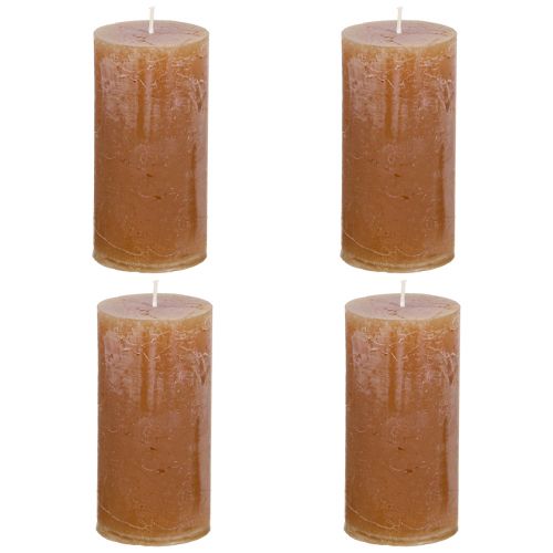 Artikel Enfärgade ljus kola pelarljus 50×100mm 4 st
