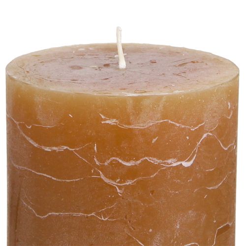 Artikel Enfärgade ljus kola pelarljus 70×100mm 4 st