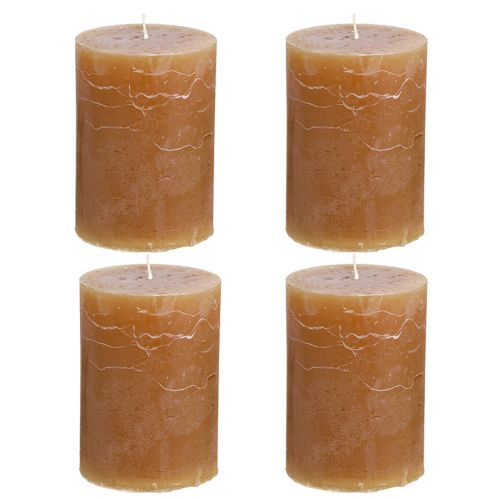 Artikel Enfärgade ljus kola pelarljus 70×100mm 4 st