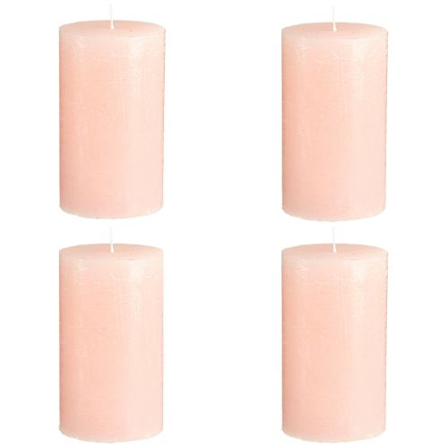Artikel Enfärgade ljus rosa pelarljus ljusrosa 70×120mm 4 st