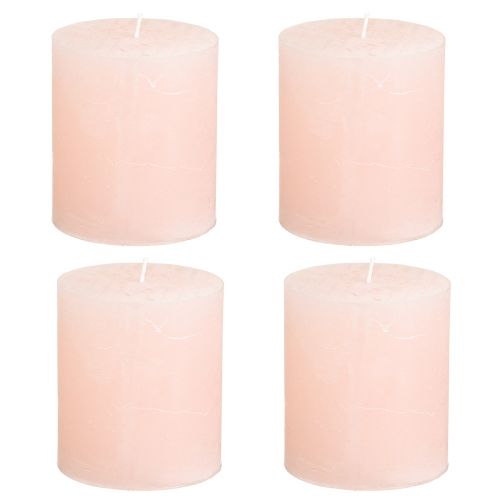 Artikel Enfärgade ljus rosa pelarljus ljusrosa 70×80mm 4 st