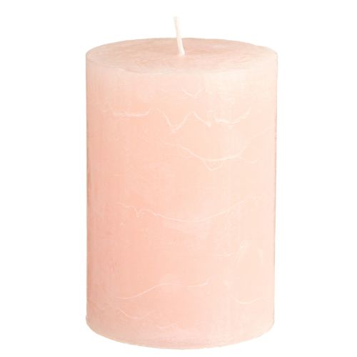 Floristik24 Enfärgade ljus rosa pelarljus ljusrosa 85×120mm 2 st