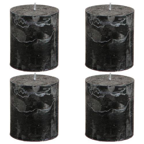 Artikel Enfärgade ljus svarta pelarljus 70×80mm 4 st