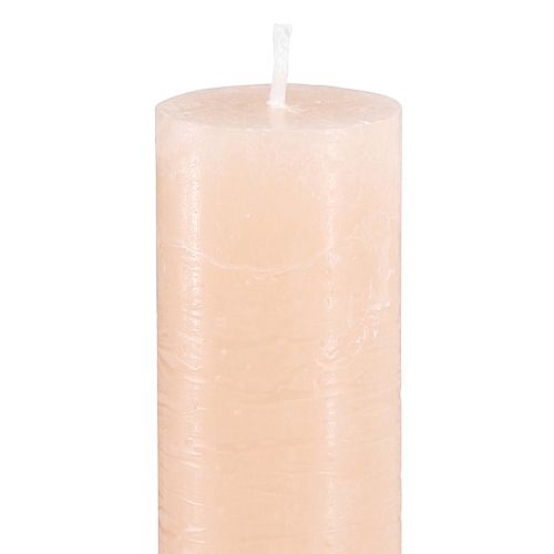 Floristik24 Enfärgade ljus bordsljus aprikos 34x240mm 4 st