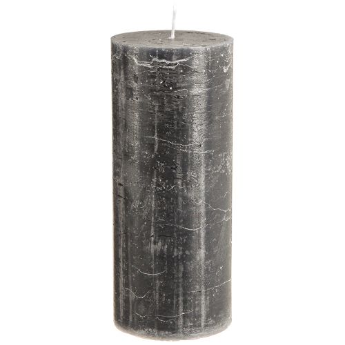 Floristik24 Enfärgade pelarljus i antracit 85x200mm 2 st