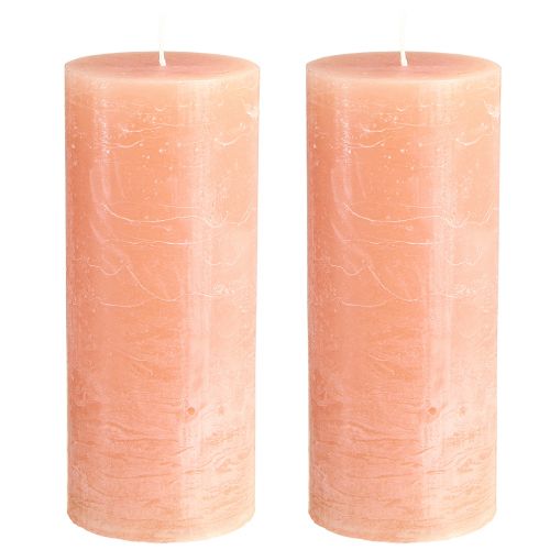 Artikel Enfärgade pelarljus i persika 85x200mm 2 st