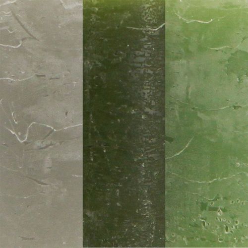 Artikel Enfärgade pelarljus 3 färger grönt 60×100mm 12 st