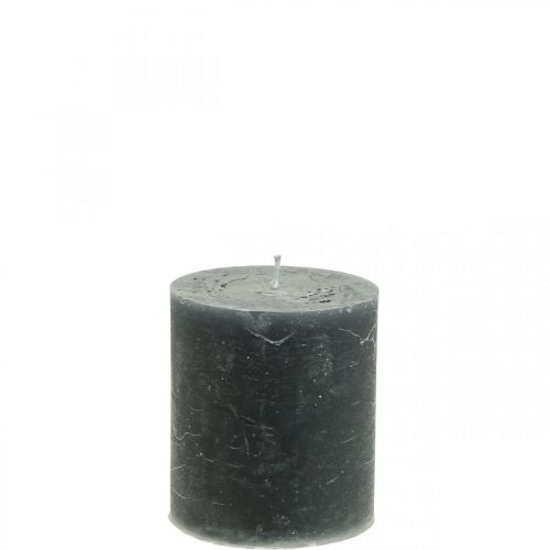 Enfärgade ljus antracit pelarljus 70×80mm 4 st