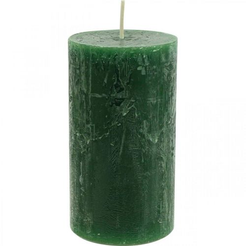 Enfärgade ljus mörkgröna pelarljus 60×110mm 4 st