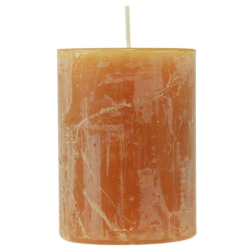 Enfärgade ljus gul Rustik Safe Candle 80×110mm 4st