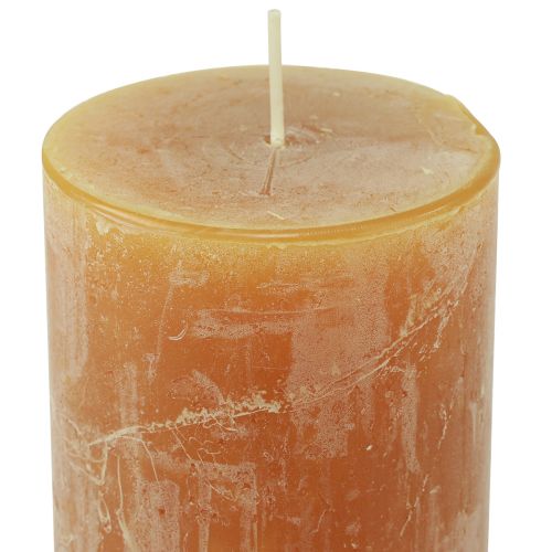 Artikel Enfärgade ljus gul Rustik Safe Candle 80×110mm 4st