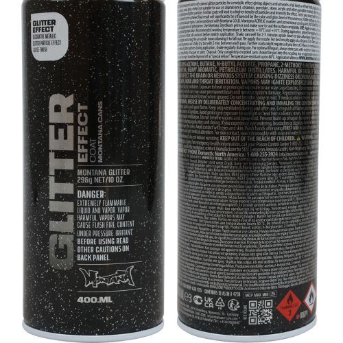 Artikel Glitter Spray Silver Montana Effekt Glitter Spray Sprayfärg 400ml