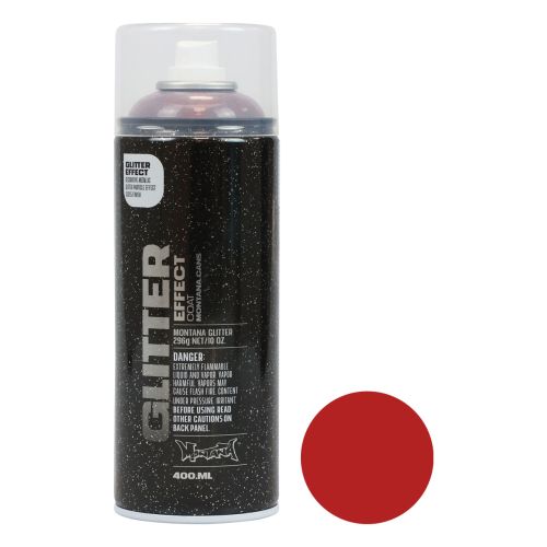 Floristik24 Glitter Spray Röd Montana Glitter Spray Julröd 400ml