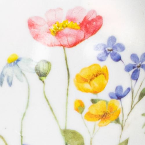 Artikel Påskägg med vår- och blommotiv, högkvalitativ påskdekoration, 6 cm, 6 stycken