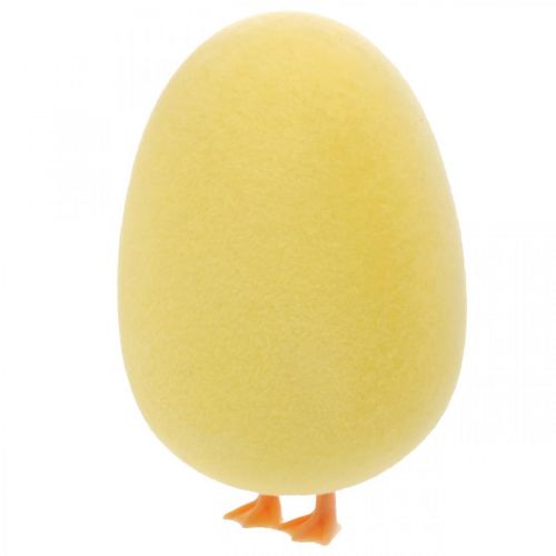 Floristik24 Påskägg med ben Gul dekorativ figur Ägg påskdekoration H13cm 4 st