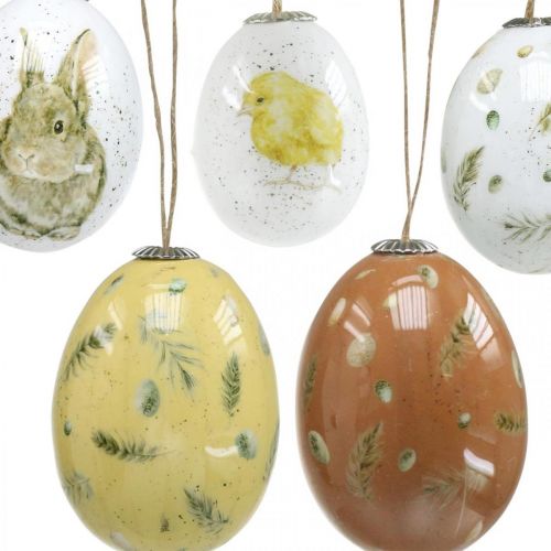 Floristik24 Påskägg att hänga upp retroplast diverse 4/4,5/5cm 12 st