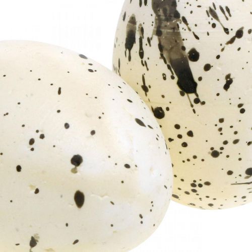 Deco ägg med fjäder Konstgjorda påskägg Påskdekoration H6cm 6 st