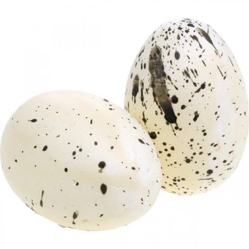 Deco ägg med fjäder Konstgjorda påskägg Påskdekoration H6cm 6 st