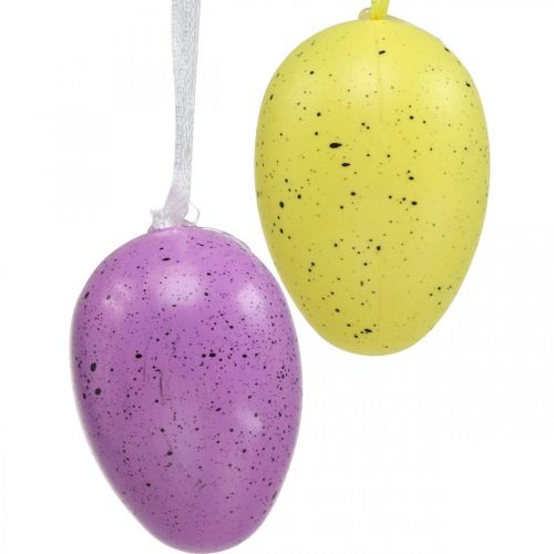 Floristik24 Påskägg att hänga upp plastägg blandade färger H6cm 12 st