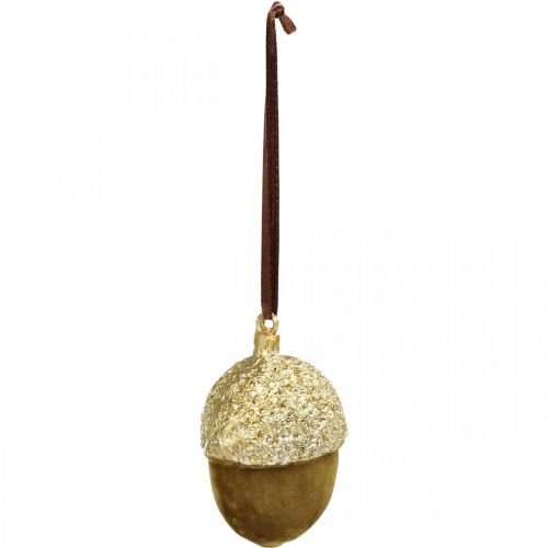 Artikel Ekollon för upphängning, advent, träddekoration, höstdekoration H6,5cm Ø4cm 6 st