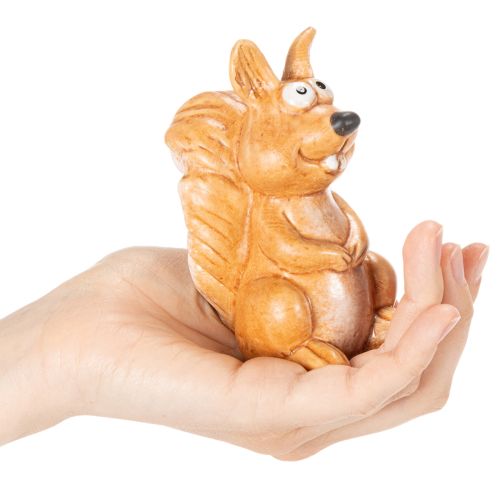 Sittande ekorrefigur för höstdekoration, 10 cm | Floristik24.se