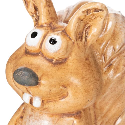 Sittande ekorrefigur för höstdekoration, 10 cm | Floristik24.se