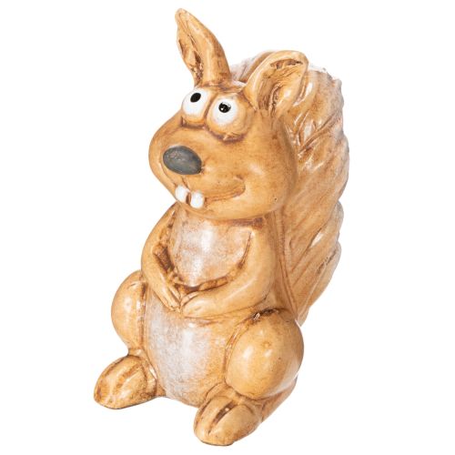 Sittande ekorrefigur för höstdekoration, 10 cm | Floristik24.se