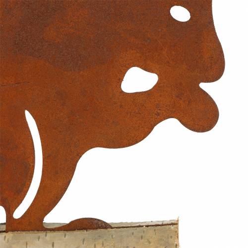 Floristik24 Ekorre patina på träbotten 19cm x 25cm