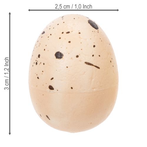 Artikel Dekorativa påskägg med spräcklig yta för vårdekorationer, 3 cm, 24 stycken