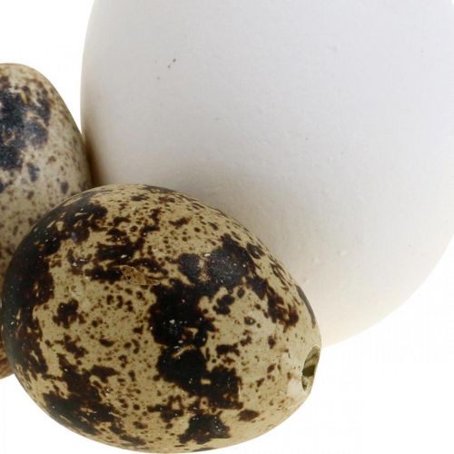 Floristik24 Dekorationsäggmix vaktelägg & kycklingägg Utblåsta påskägg