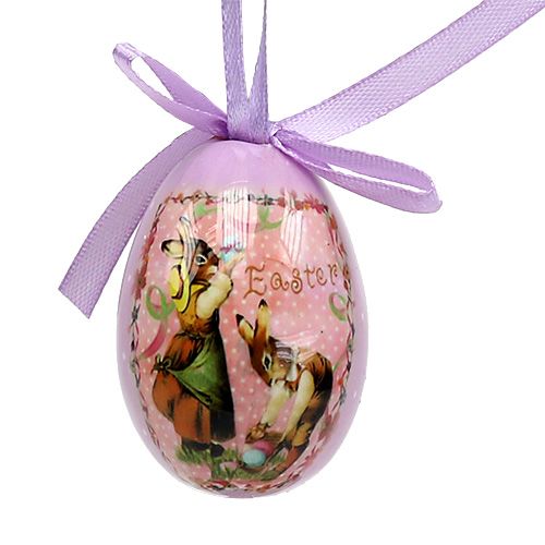 Floristik24 Ägg med mönster lila-rosa 5-8cm 8st