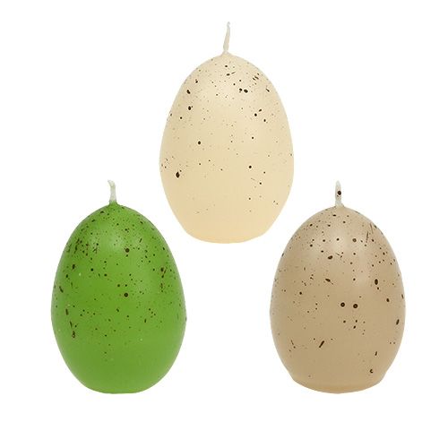 Floristik24 Äggljus 3-färgade 6,5 cm 6st