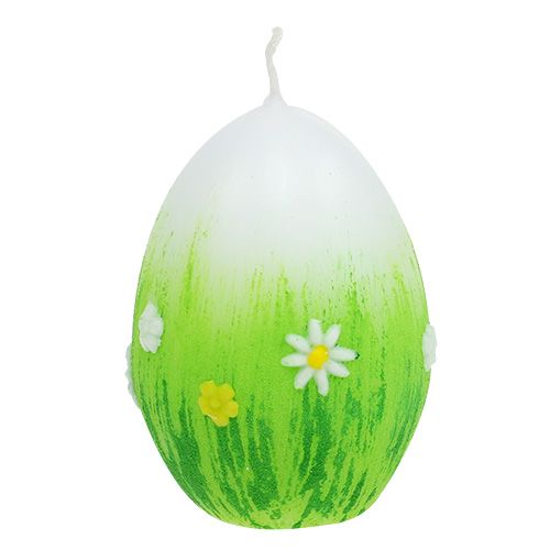 Floristik24 Äggljus vita med mönster 6,5cm 6st