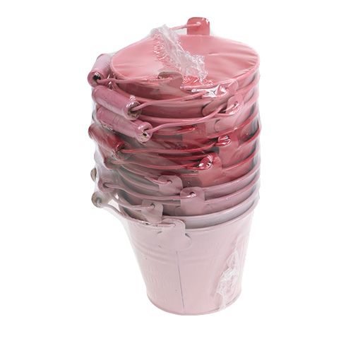 Floristik24 Hink rosa mix Ø10cm H8cm 10st