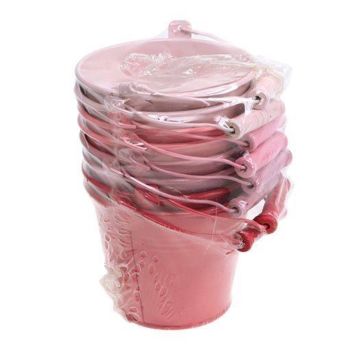 Floristik24 Hinkrosa mix Ø12cm H10cm 8st