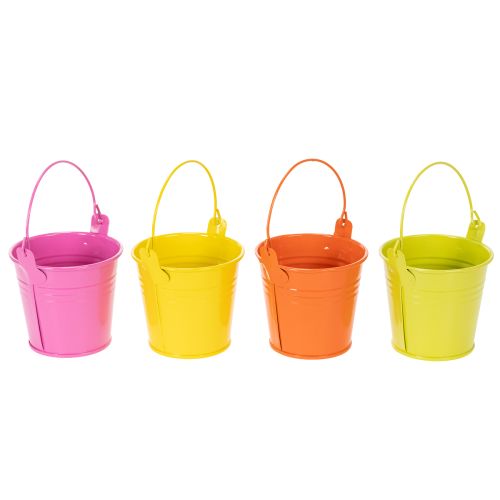Färgglada hinkar, Ø8cm H7,5cm, 12 stycken | Floristik24.se