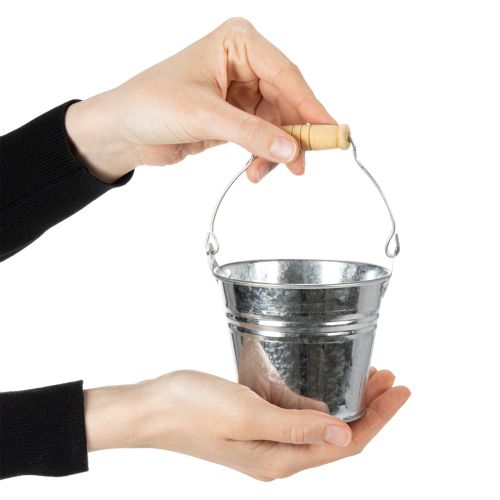 Hink Ø10cm H8cm 10 st. Zink, blank | Floristik24.se